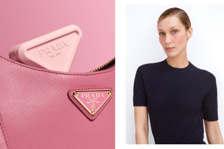 An intimate look at Bella Hadid for Prada Beauty